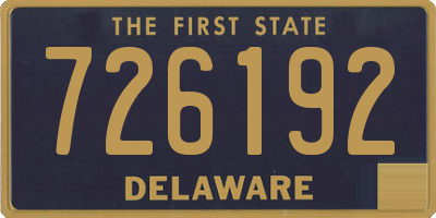 DE license plate 726192