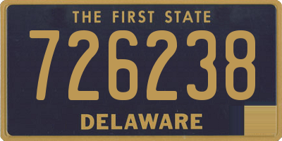 DE license plate 726238