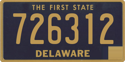 DE license plate 726312