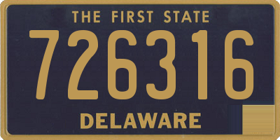 DE license plate 726316
