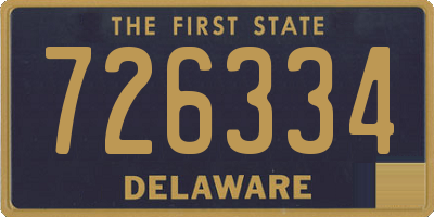 DE license plate 726334