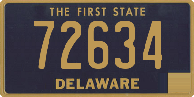 DE license plate 72634