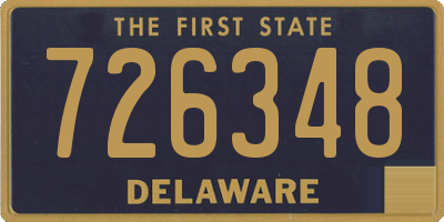 DE license plate 726348