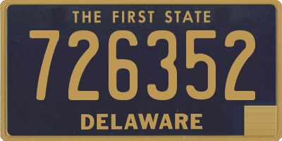 DE license plate 726352
