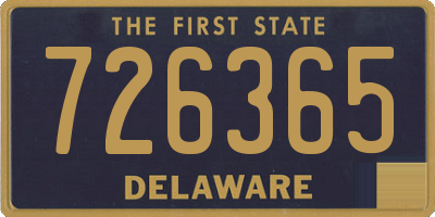 DE license plate 726365