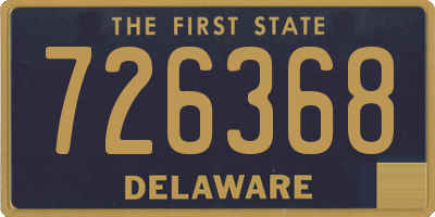 DE license plate 726368