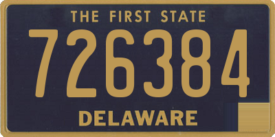 DE license plate 726384