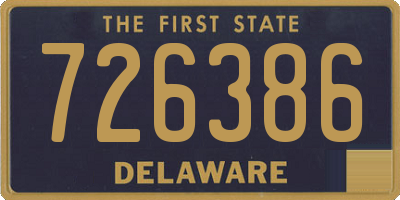DE license plate 726386
