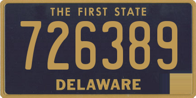 DE license plate 726389