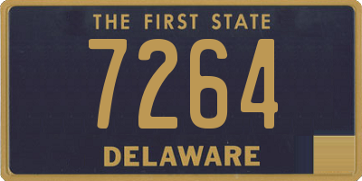 DE license plate 7264