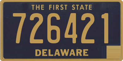 DE license plate 726421