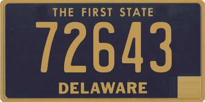 DE license plate 72643