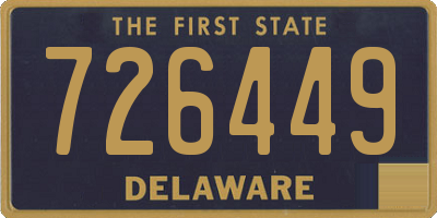 DE license plate 726449