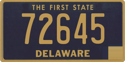 DE license plate 72645
