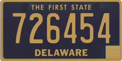 DE license plate 726454