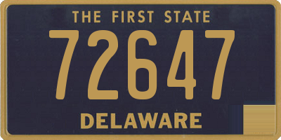 DE license plate 72647