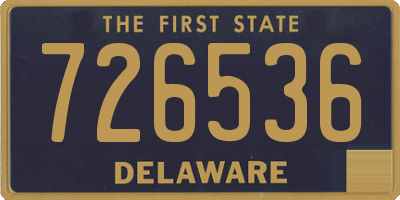 DE license plate 726536