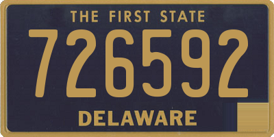 DE license plate 726592
