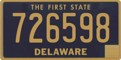 DE license plate 726598