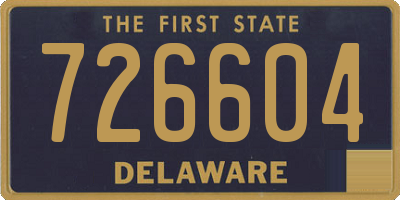 DE license plate 726604