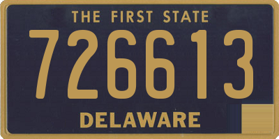 DE license plate 726613