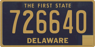 DE license plate 726640