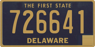 DE license plate 726641