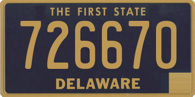 DE license plate 726670