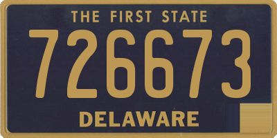 DE license plate 726673