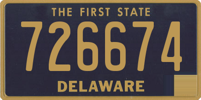 DE license plate 726674