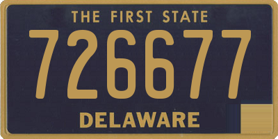 DE license plate 726677