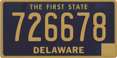 DE license plate 726678
