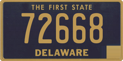 DE license plate 72668