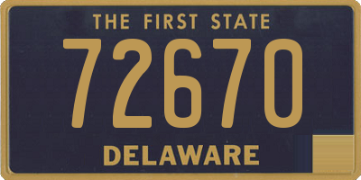 DE license plate 72670