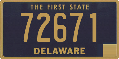 DE license plate 72671