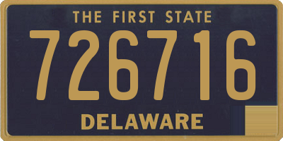 DE license plate 726716