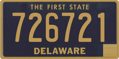 DE license plate 726721