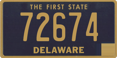 DE license plate 72674