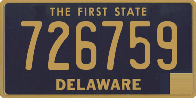 DE license plate 726759