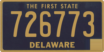 DE license plate 726773