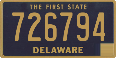 DE license plate 726794