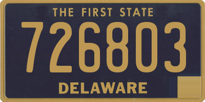 DE license plate 726803