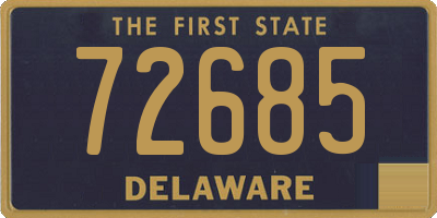 DE license plate 72685