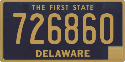 DE license plate 726860