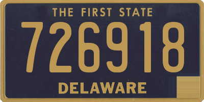 DE license plate 726918