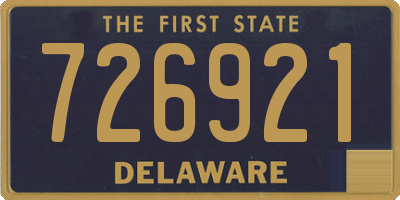 DE license plate 726921