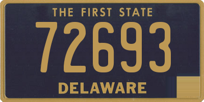 DE license plate 72693