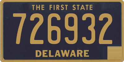 DE license plate 726932