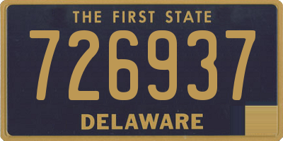 DE license plate 726937