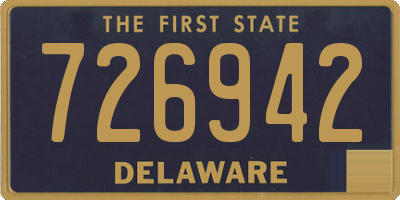 DE license plate 726942